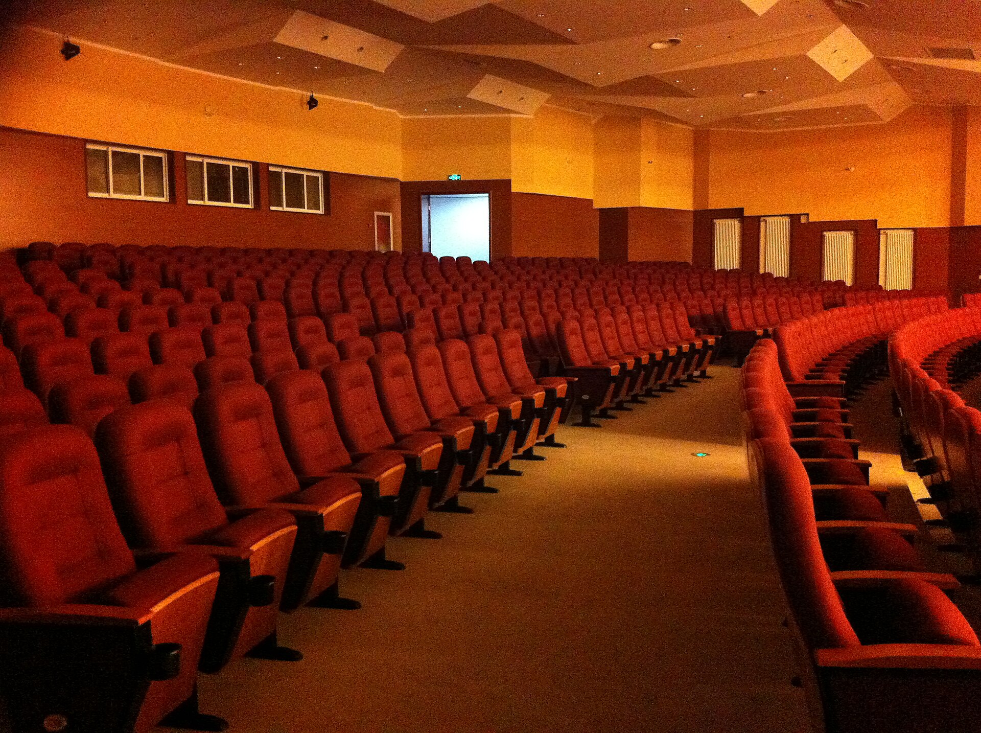 University auditorium with tiered seating